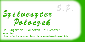 szilveszter poloczek business card